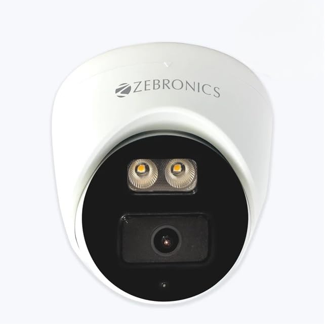 Zebronics Zeb AHDPDSL24 5MP HD Dome/ Bullet CCTV Camera 4 Camera Set with 4 Channel Zebronics DVR (Night Vision, White)