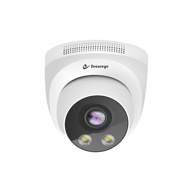 Secureye Pelican Series Domeguard Wi-Fi 3MP HD Security Camera for Home / Commercial Use (2 Way Audio, Human Body Detection, Cloud Storage, Supports Up to 256 GB TF Card)