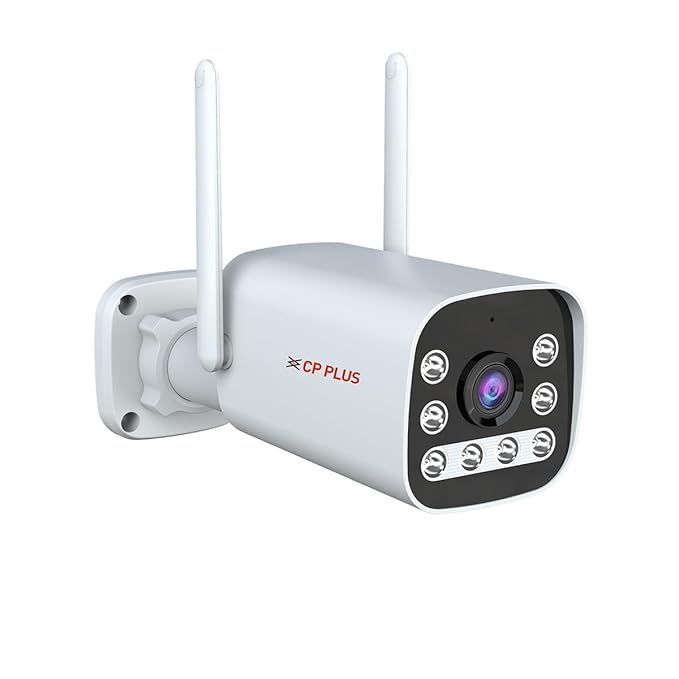 CP Plus EZ-R33T 3MP Outdoor Bullet CCTV Camera, 4G SIM-Based Wireless Security Camera (STQC Certified, AI Human & Motion Detection, Full Colour Night Vision, SD Card Support, Two-Way Talk)