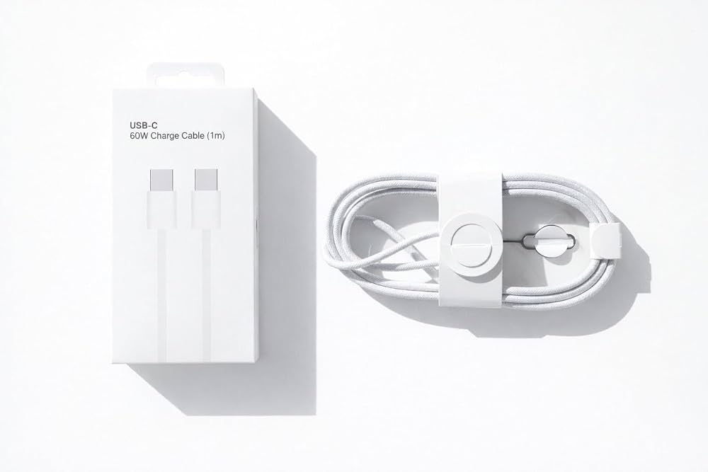 Apple 60W USB-C to USB-C Fast Charging and Data Transfer Cable – 1 Metre, Woven Design