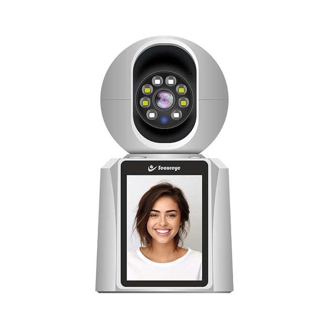 Secureye Pelican Series Talk Frame Wi-Fi + 5G 3MP HD Security Camera for Home / Commercial Use (2 Way Audio, Motion Detection, Cloud Storage, Supports Up to 256 GB TF Card)