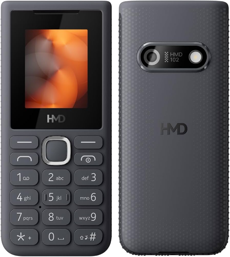 HMD 102 Dual SIM Keypad Mobile Phone with Camera, Music Player and Wireless FM Radio