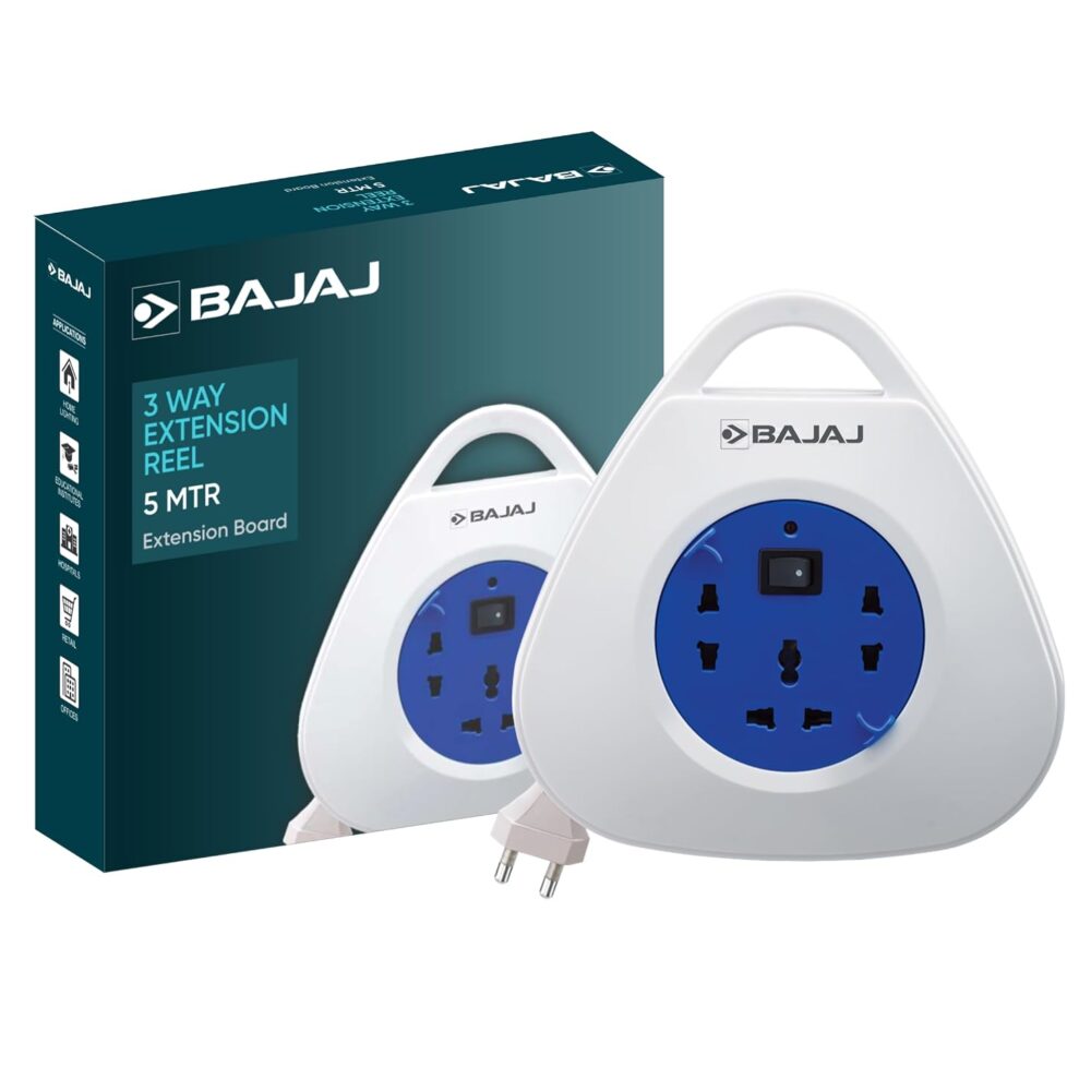 Bajaj 3-Way Extension Reel with 5-Metre Cable