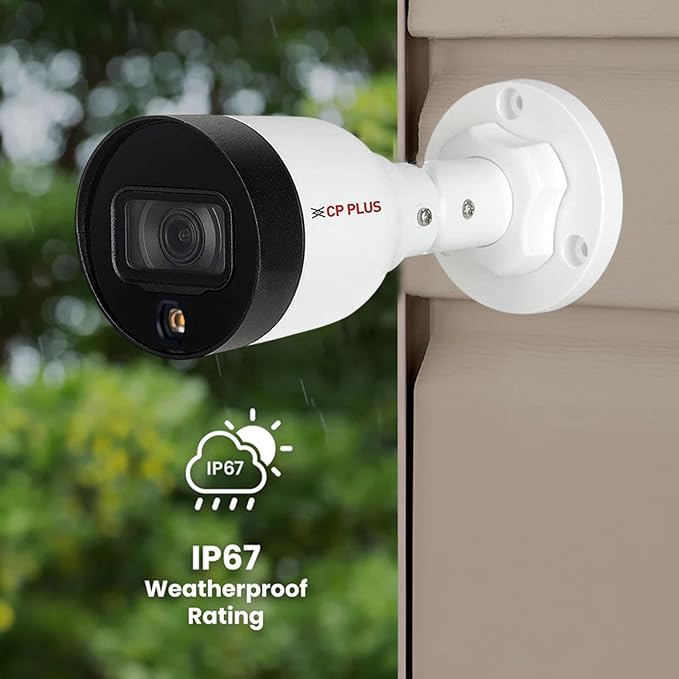 CP Plus 2MP IP Camera 4 Camera Set with 4 Channel CP Plus NVR (Bullet / Dome, 100 Meter Cat6 Cable, PoE)