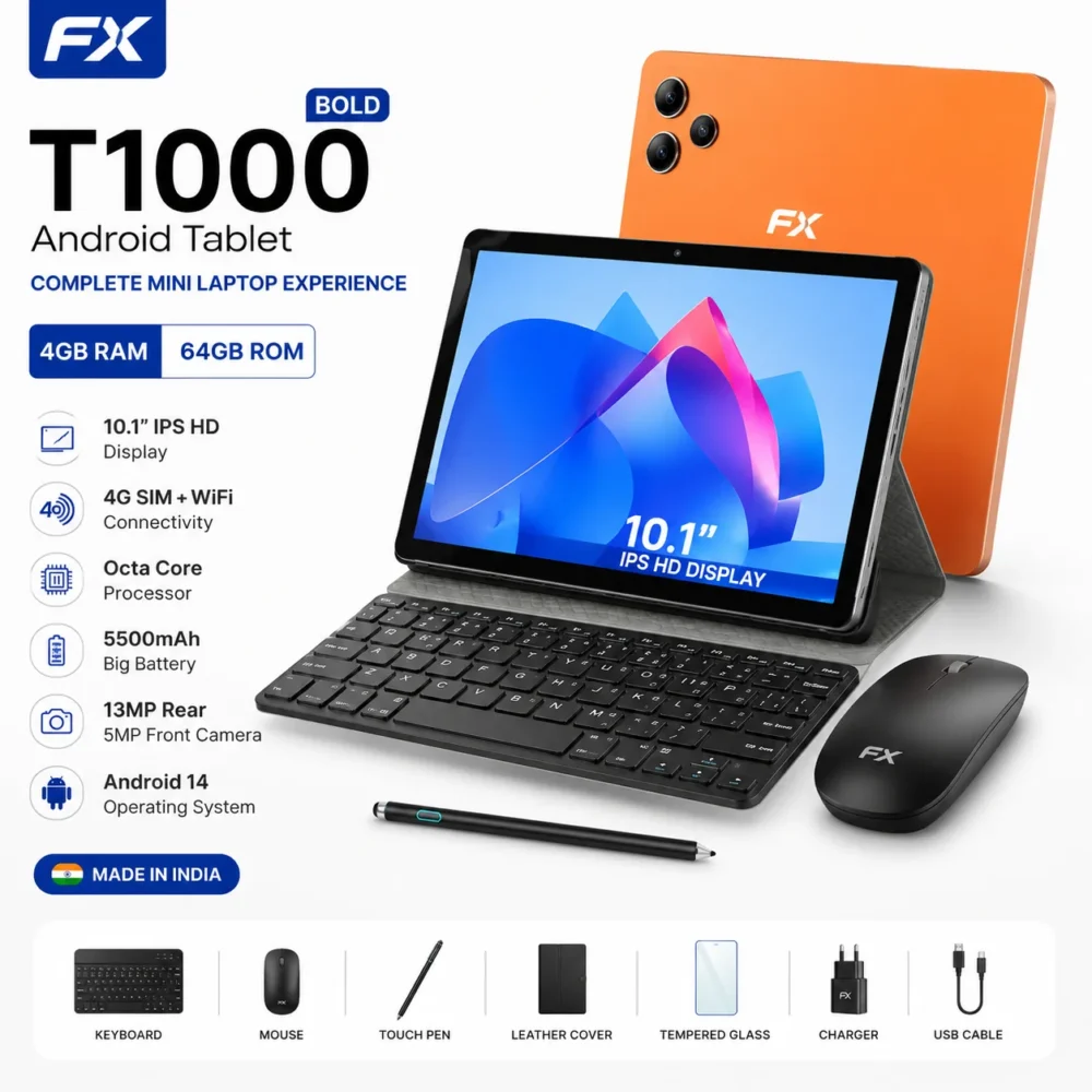 Snexian Bold T1000 Tablet (4GB RAM, 64GB Storage)