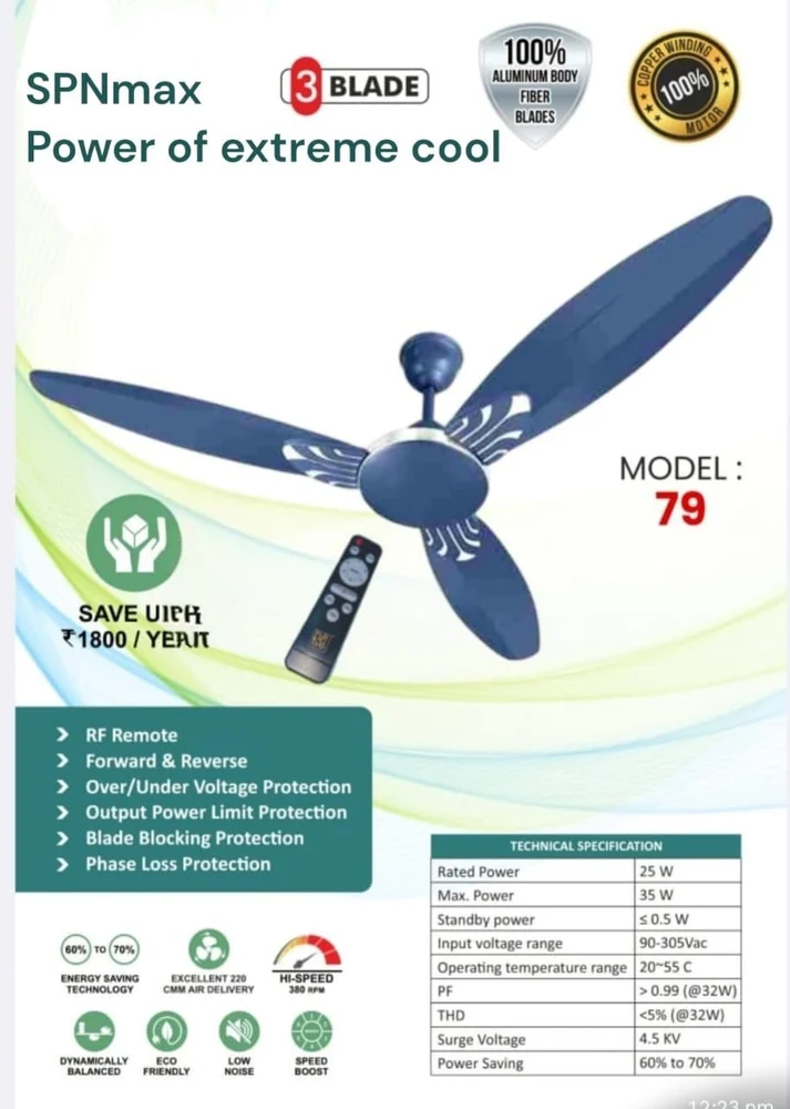 IVAS SPINMAX CEILING FAN