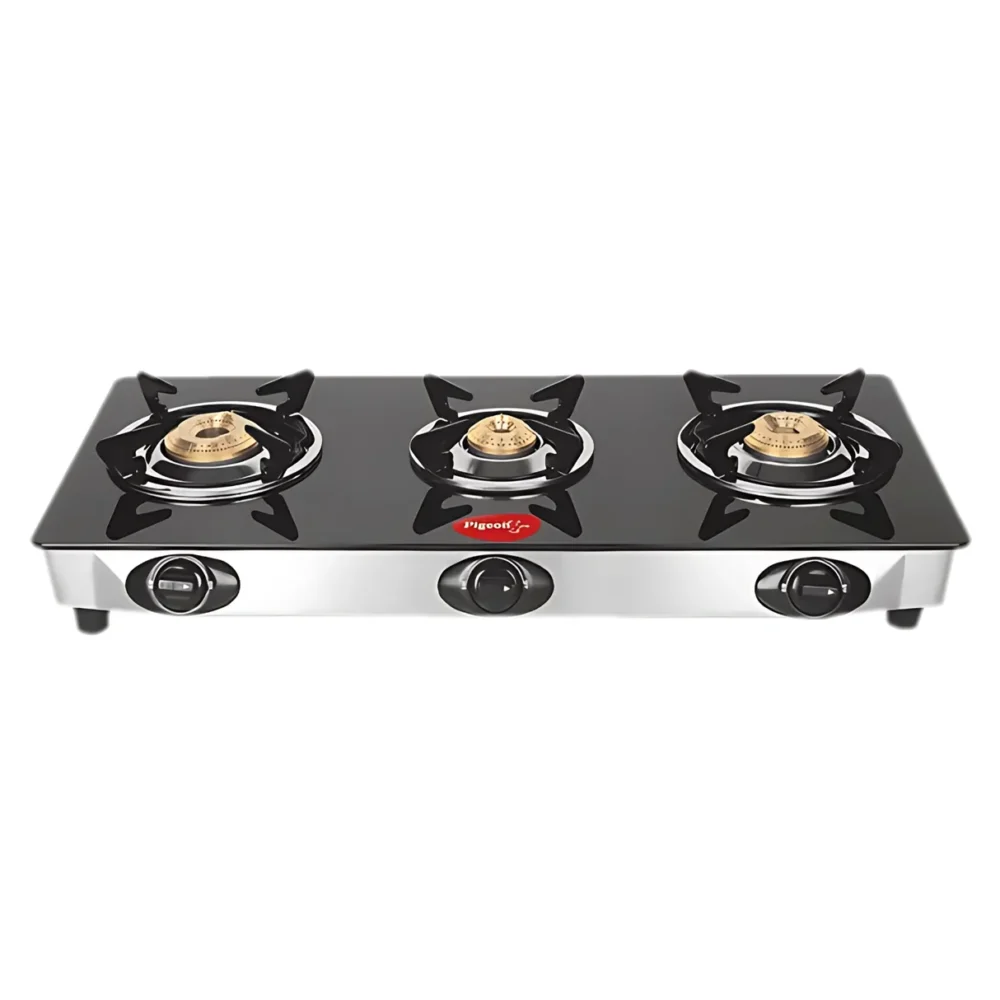 Pigeon Ayush Black 3 Burner Gas Stove