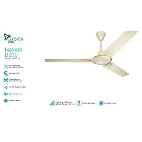 SYSKA MAXAIR DECO 1200MM CEILING FAN