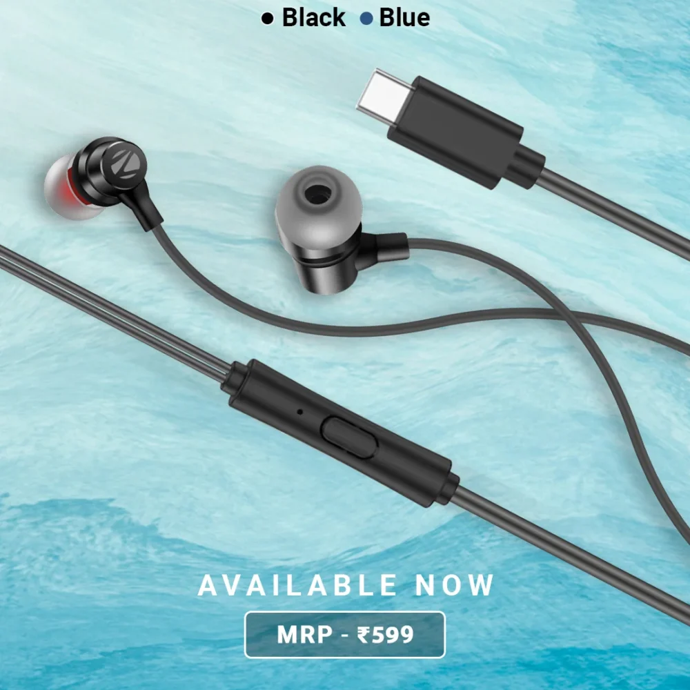 ZEBRONICS ZEB-BUDS C9 TYPE-C WIRED EARPHONES Zebronics