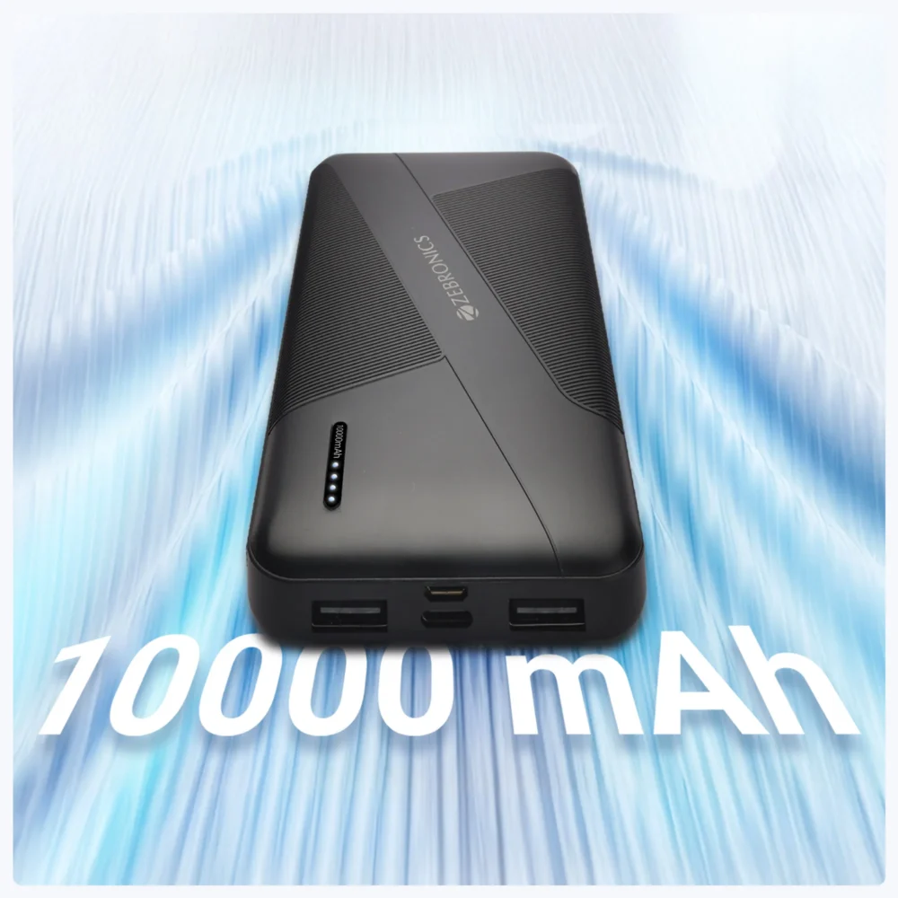 Zebronics ZEB EnergiPod PB17 10000mAh Power Bank – 12W Output
