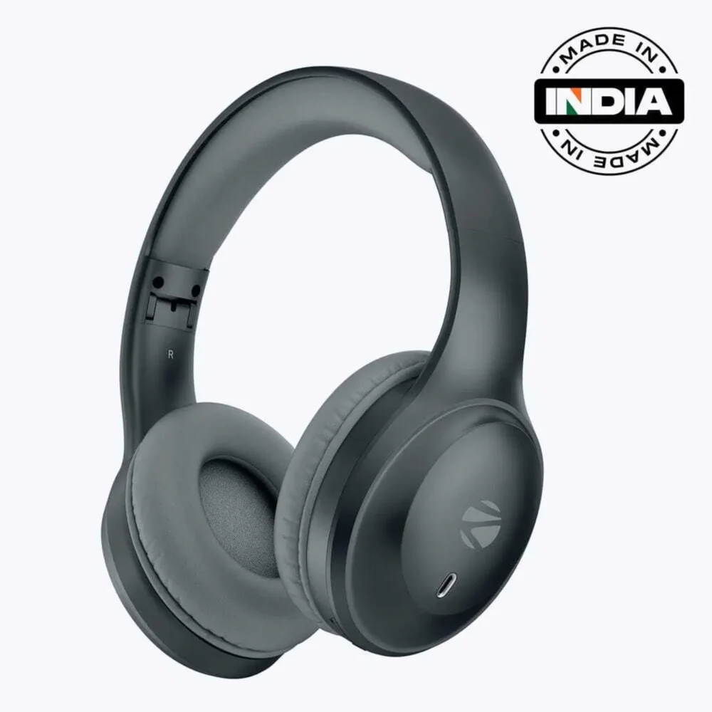 Zebronics ZEB-PARADISE NEO-R Wireless Bluetooth Headphones with Mic, 40mm Drivers and 50 Hours Playback